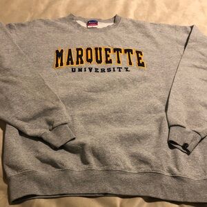 Marquette University Champion Crewneck Sweatshirt Embroidered Spell Out Adult XL